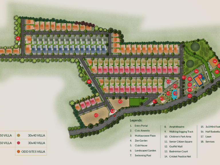 sowparnika life on the green sowparnika life on the green villas masterplan